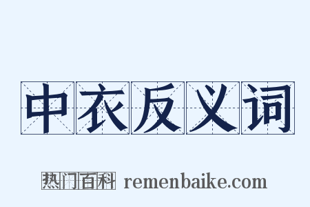 中衣反义词是什么意思的图片